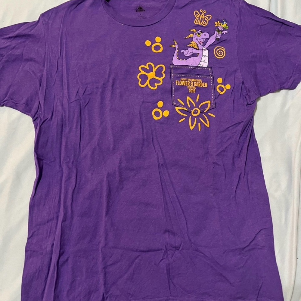 Purple Figment Epcot Flower & Garden Festival 2019 Passholder Disney Parks Shirt